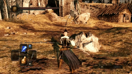 Demonstração da Magia Flecha de Almas Pesada Grande